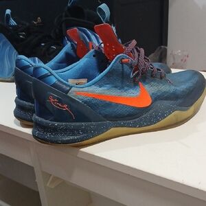 Nike Blue and Orange Athletic Shoes